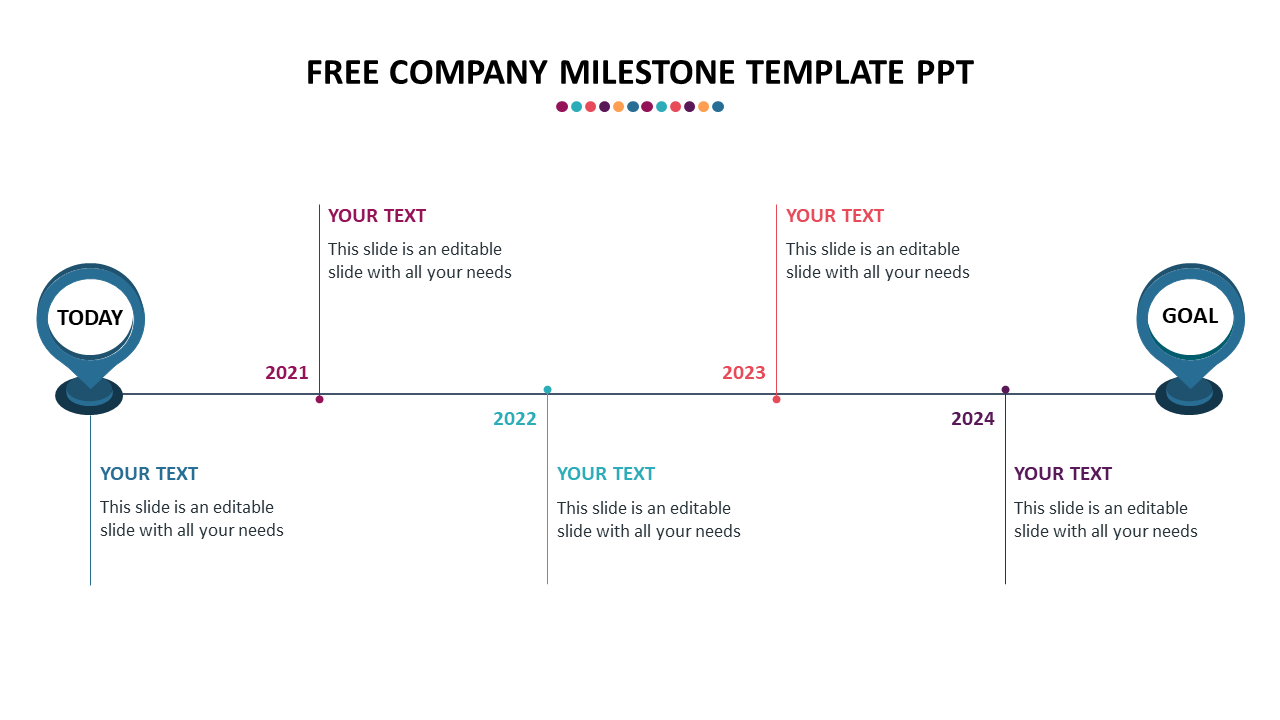 free company milestone template ppt